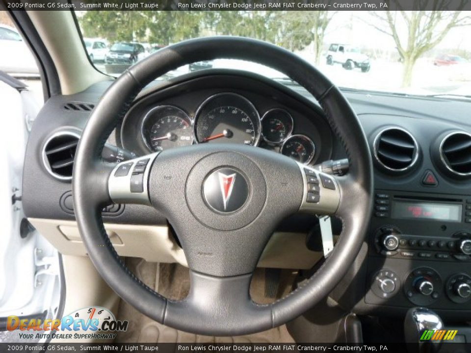 2009 Pontiac G6 Sedan Summit White / Light Taupe Photo #18