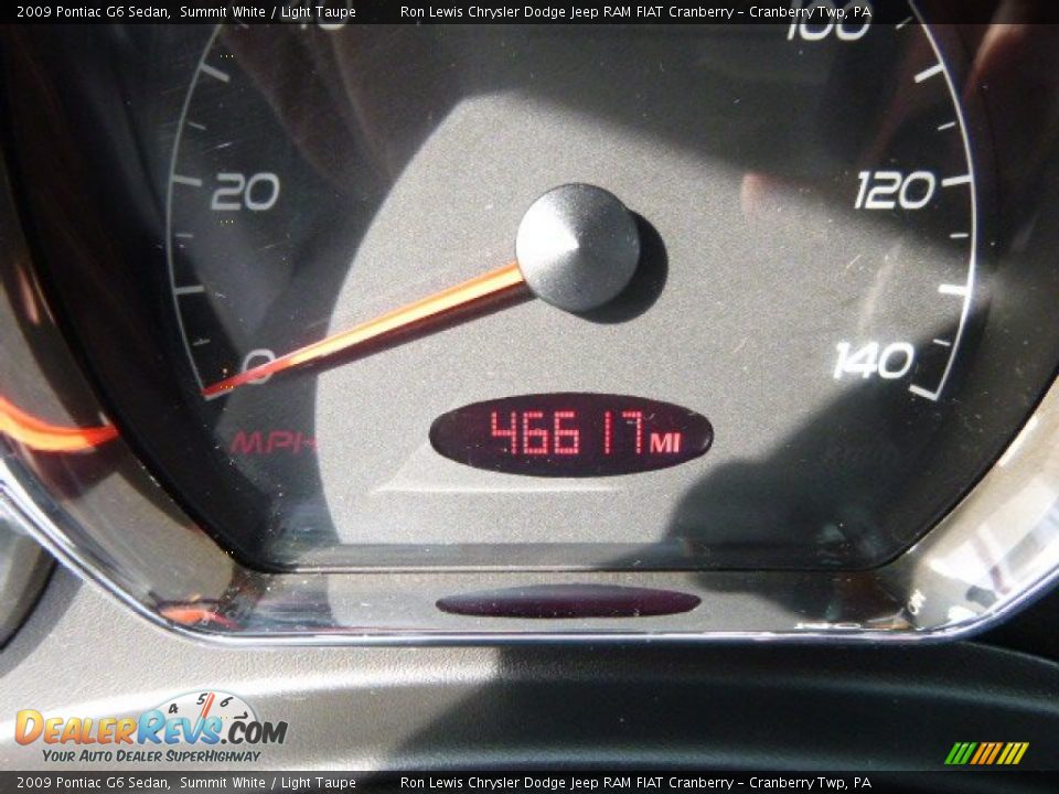 2009 Pontiac G6 Sedan Summit White / Light Taupe Photo #19