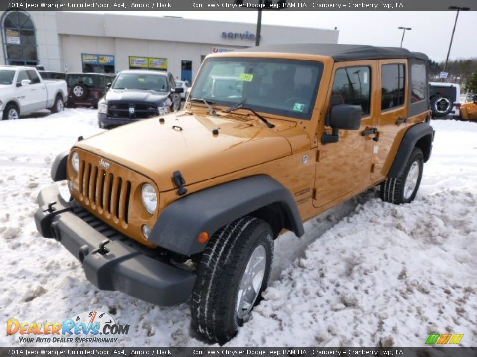 2014 Jeep Wrangler Unlimited Sport 4x4 Amp'd / Black Photo #2
