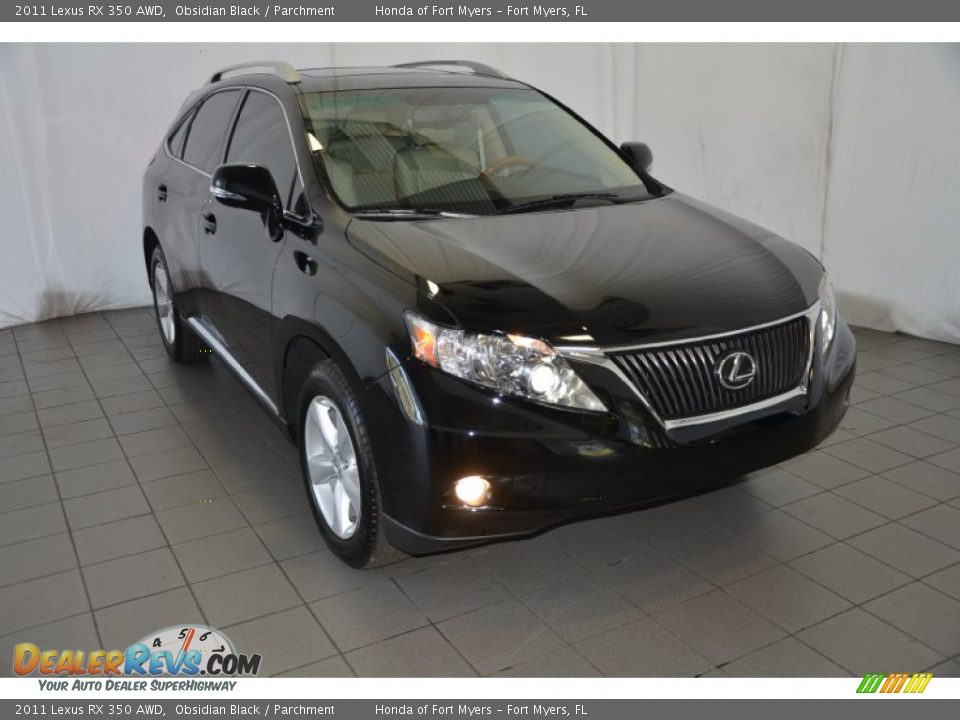 2011 Lexus RX 350 AWD Obsidian Black / Parchment Photo #1