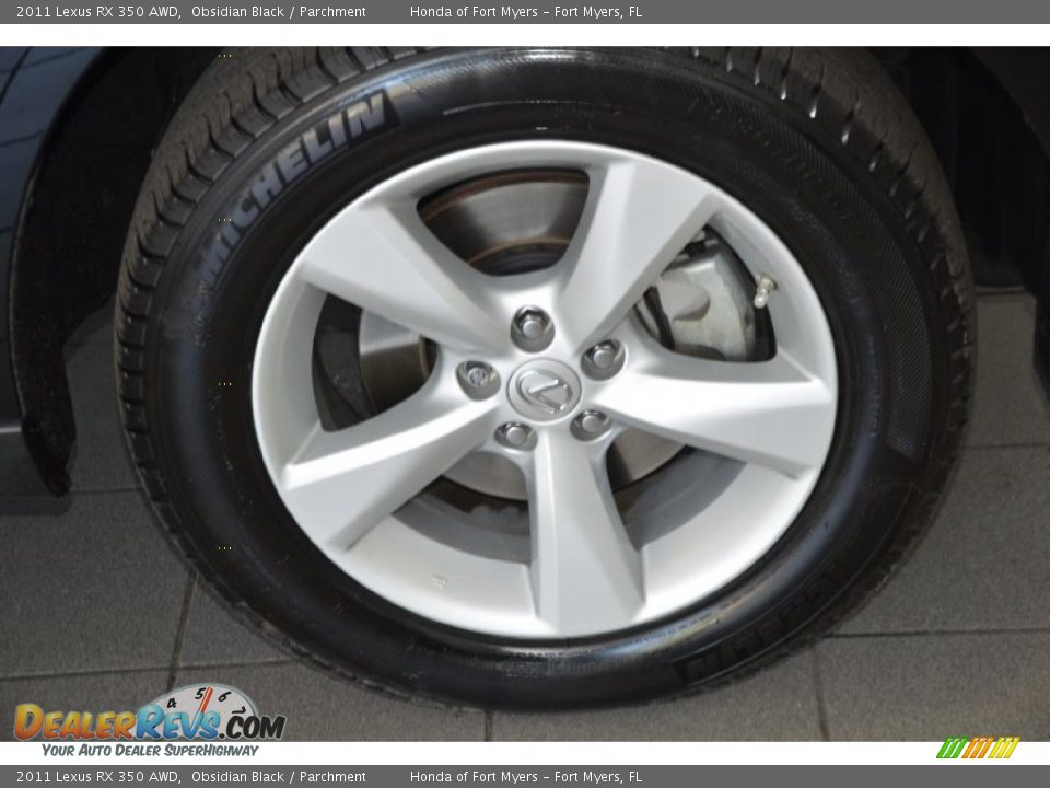 2011 Lexus RX 350 AWD Obsidian Black / Parchment Photo #3