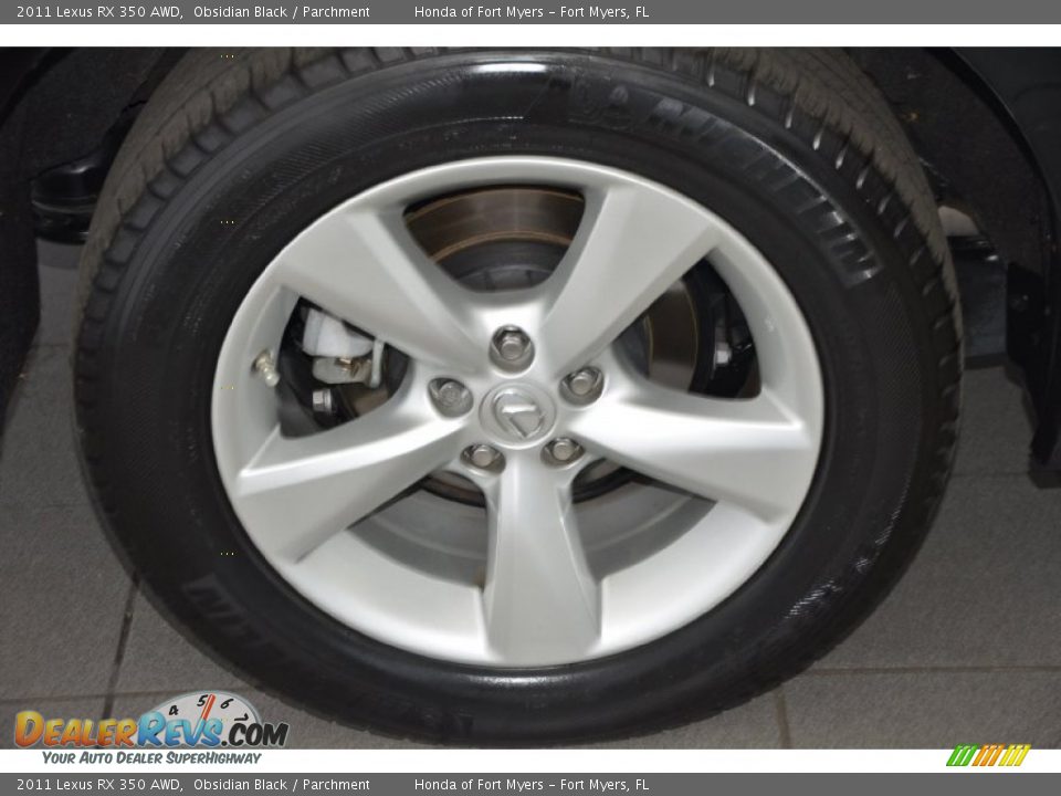 2011 Lexus RX 350 AWD Obsidian Black / Parchment Photo #4