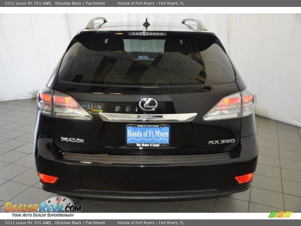 2011 Lexus RX 350 AWD Obsidian Black / Parchment Photo #7