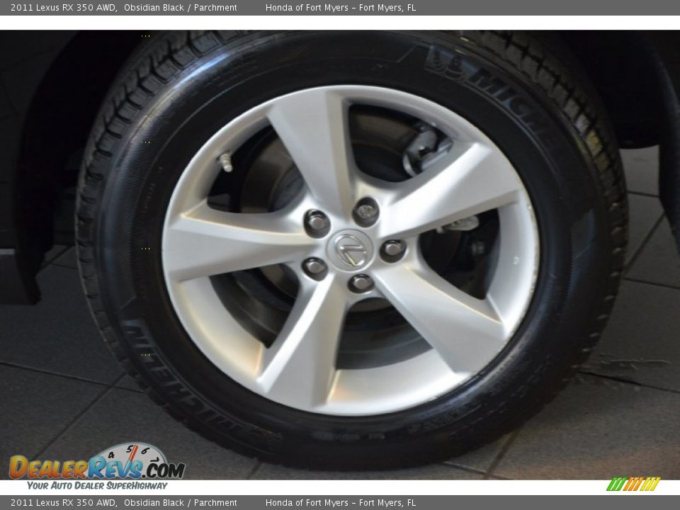 2011 Lexus RX 350 AWD Obsidian Black / Parchment Photo #8