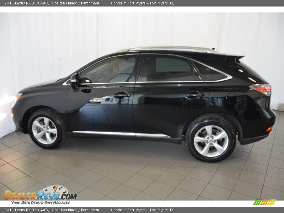 2011 Lexus RX 350 AWD Obsidian Black / Parchment Photo #10