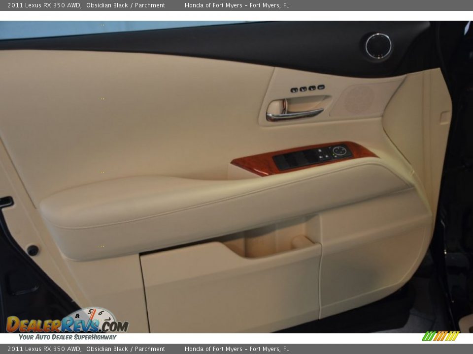 2011 Lexus RX 350 AWD Obsidian Black / Parchment Photo #11