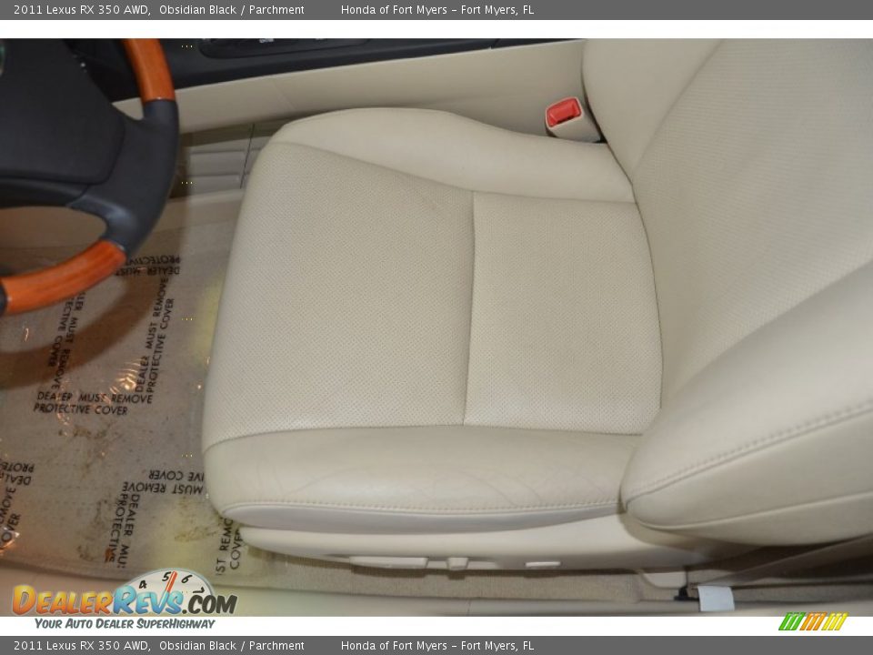 2011 Lexus RX 350 AWD Obsidian Black / Parchment Photo #13
