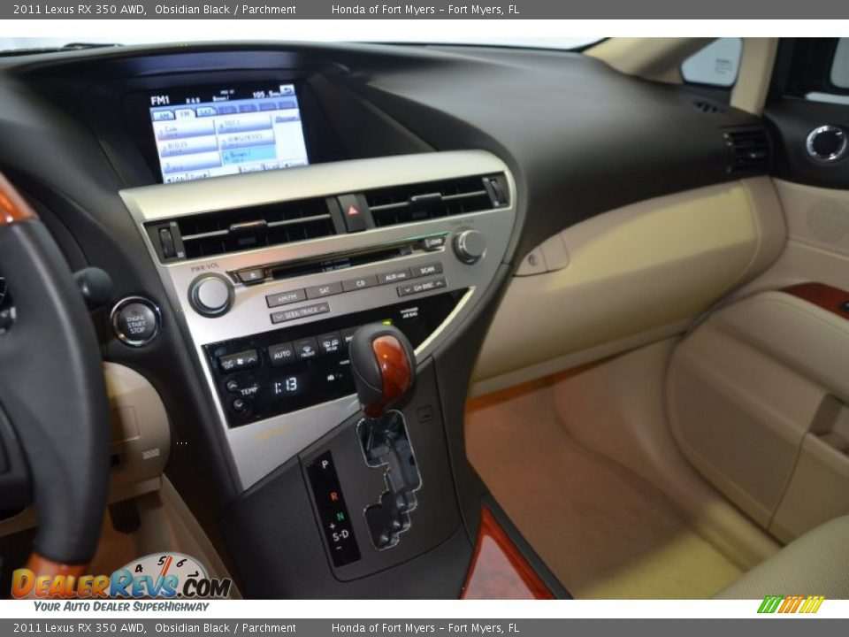 2011 Lexus RX 350 AWD Obsidian Black / Parchment Photo #14