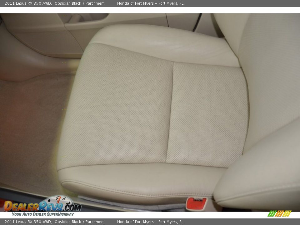 2011 Lexus RX 350 AWD Obsidian Black / Parchment Photo #16