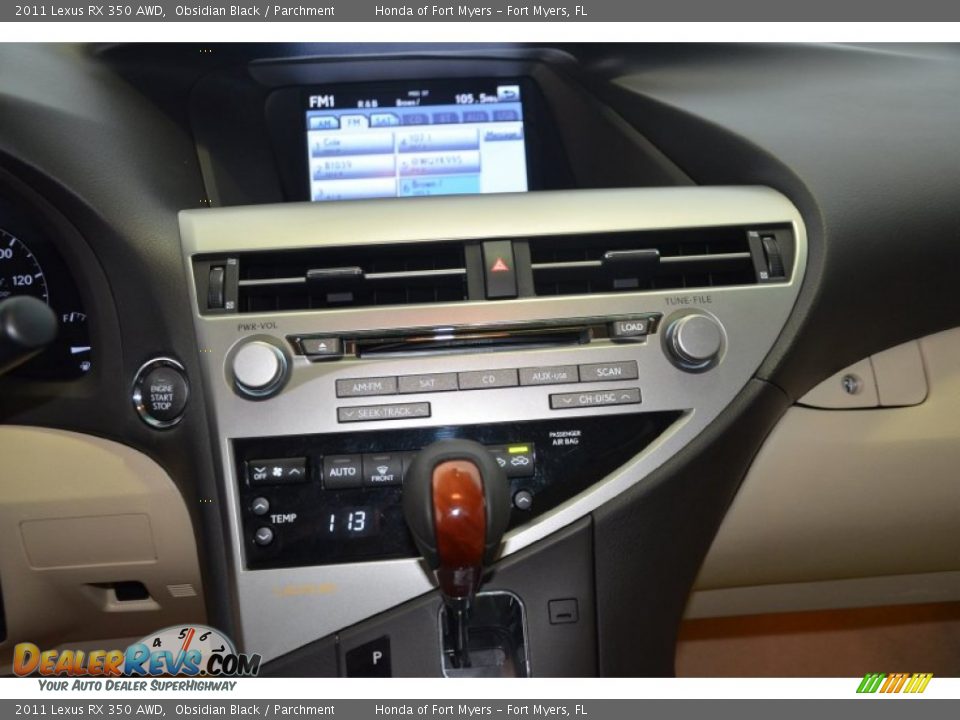 2011 Lexus RX 350 AWD Obsidian Black / Parchment Photo #17