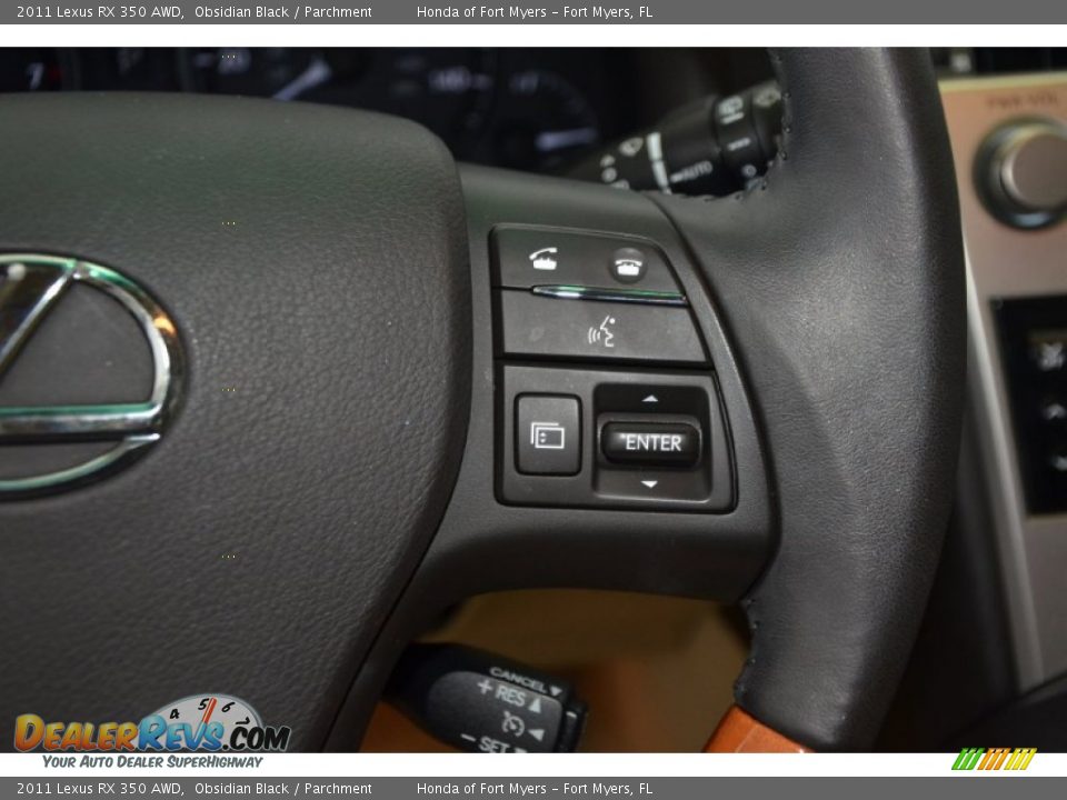 2011 Lexus RX 350 AWD Obsidian Black / Parchment Photo #23