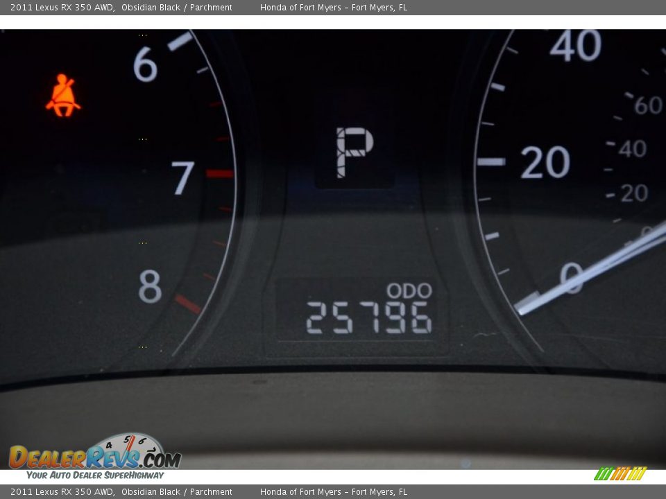 2011 Lexus RX 350 AWD Obsidian Black / Parchment Photo #26