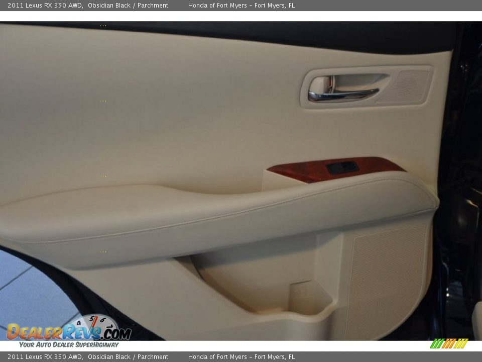 2011 Lexus RX 350 AWD Obsidian Black / Parchment Photo #27
