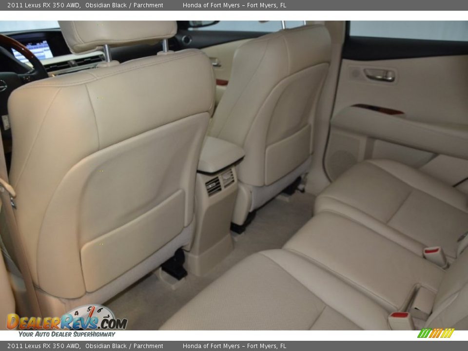 2011 Lexus RX 350 AWD Obsidian Black / Parchment Photo #28