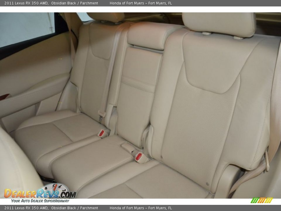 2011 Lexus RX 350 AWD Obsidian Black / Parchment Photo #29