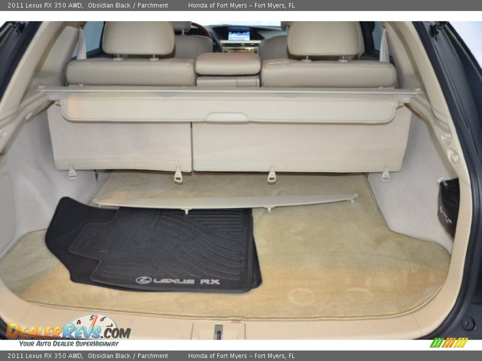 2011 Lexus RX 350 AWD Obsidian Black / Parchment Photo #30