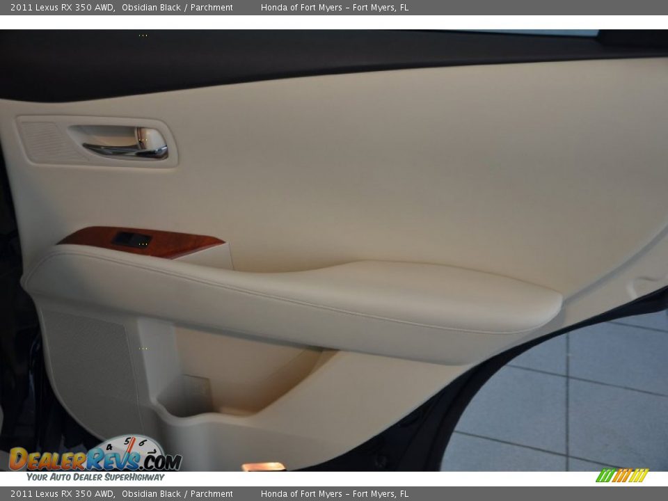 2011 Lexus RX 350 AWD Obsidian Black / Parchment Photo #32