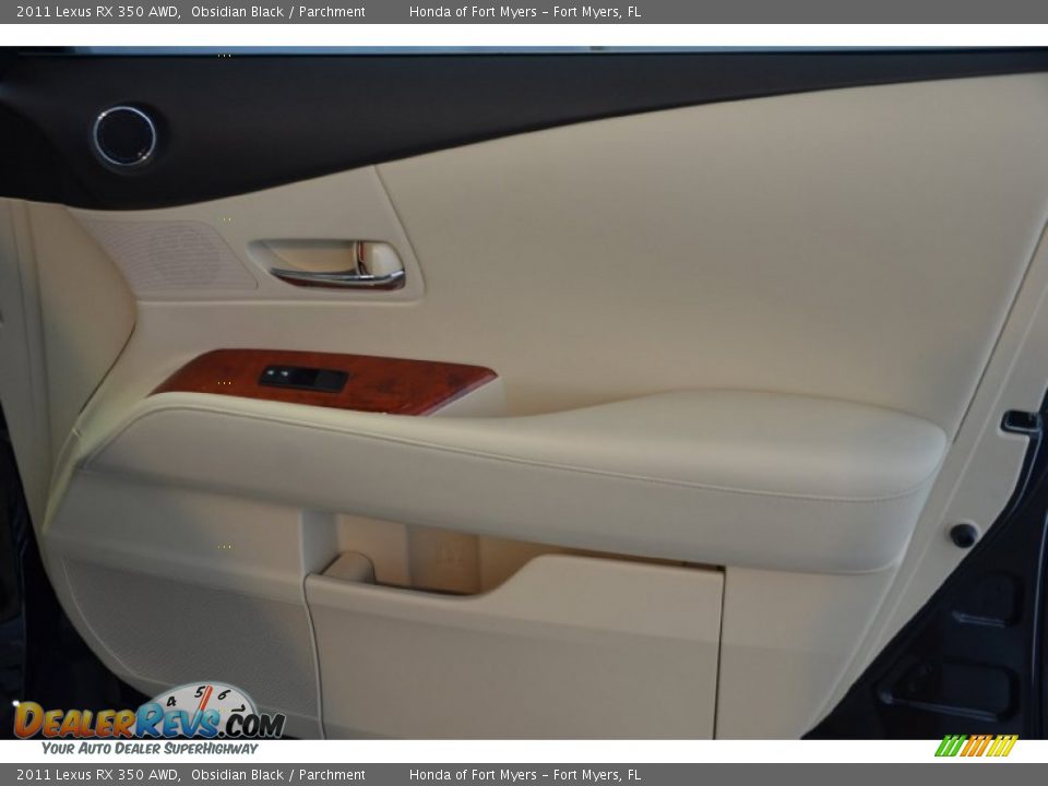 2011 Lexus RX 350 AWD Obsidian Black / Parchment Photo #35