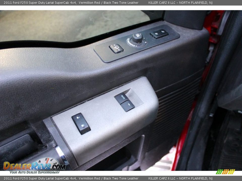 2011 Ford F250 Super Duty Lariat SuperCab 4x4 Vermillion Red / Black Two Tone Leather Photo #11