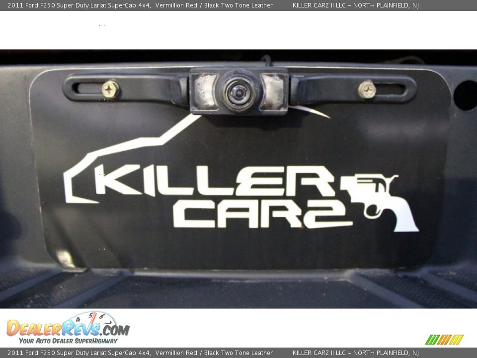 2011 Ford F250 Super Duty Lariat SuperCab 4x4 Vermillion Red / Black Two Tone Leather Photo #27