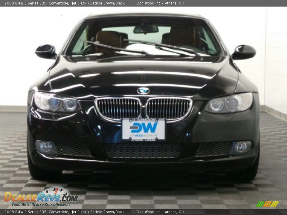 2008 BMW 3 Series 335i Convertible Jet Black / Saddle Brown/Black Photo #2