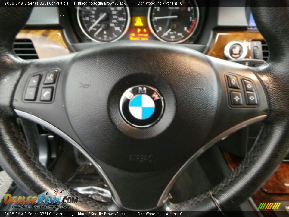 2008 BMW 3 Series 335i Convertible Jet Black / Saddle Brown/Black Photo #14