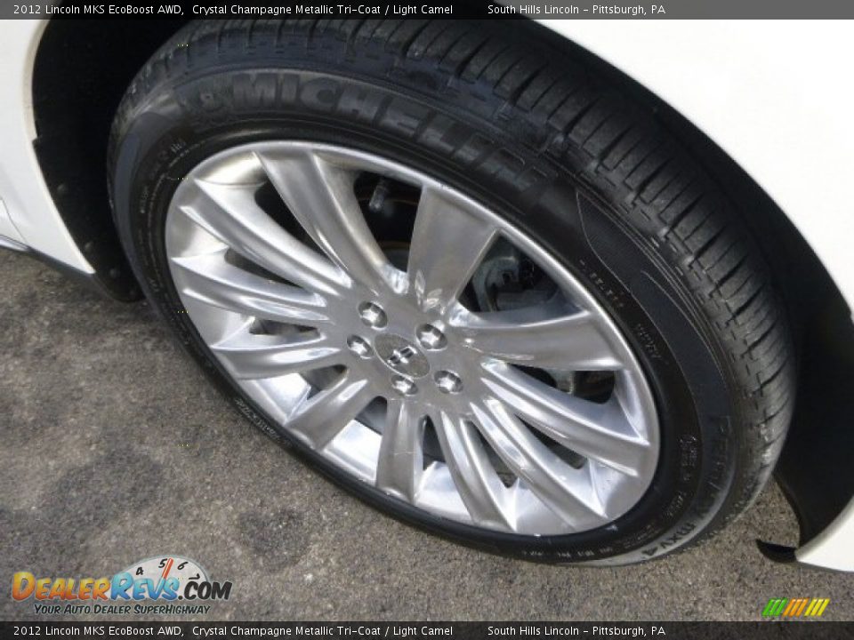 2012 Lincoln MKS EcoBoost AWD Crystal Champagne Metallic Tri-Coat / Light Camel Photo #9