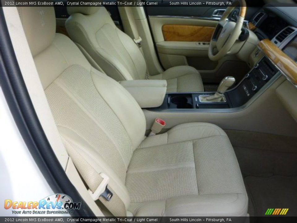2012 Lincoln MKS EcoBoost AWD Crystal Champagne Metallic Tri-Coat / Light Camel Photo #10