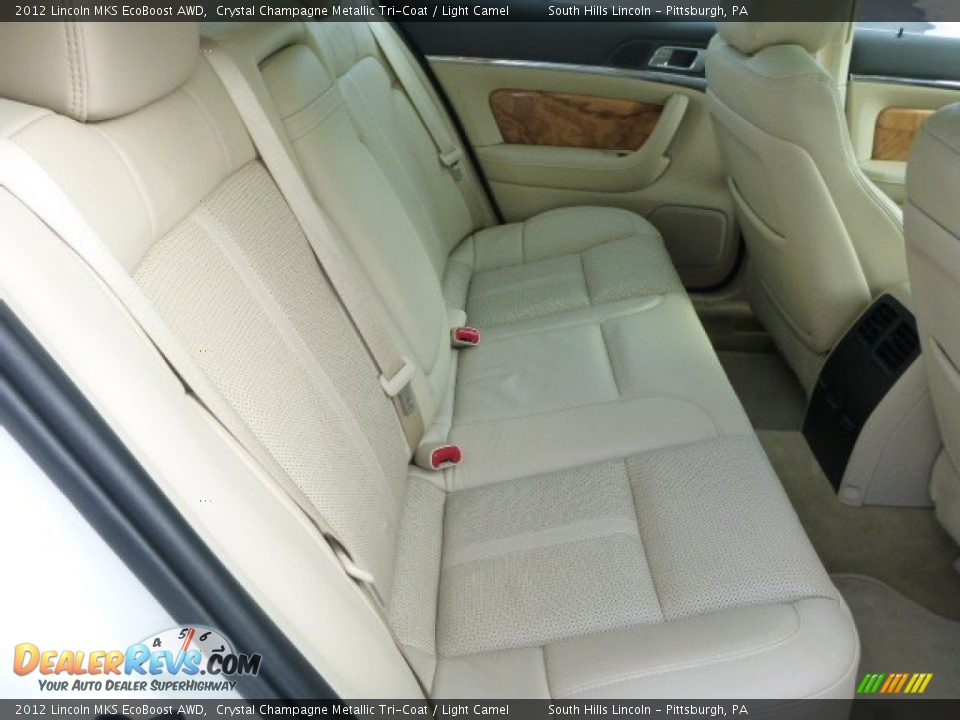 2012 Lincoln MKS EcoBoost AWD Crystal Champagne Metallic Tri-Coat / Light Camel Photo #14