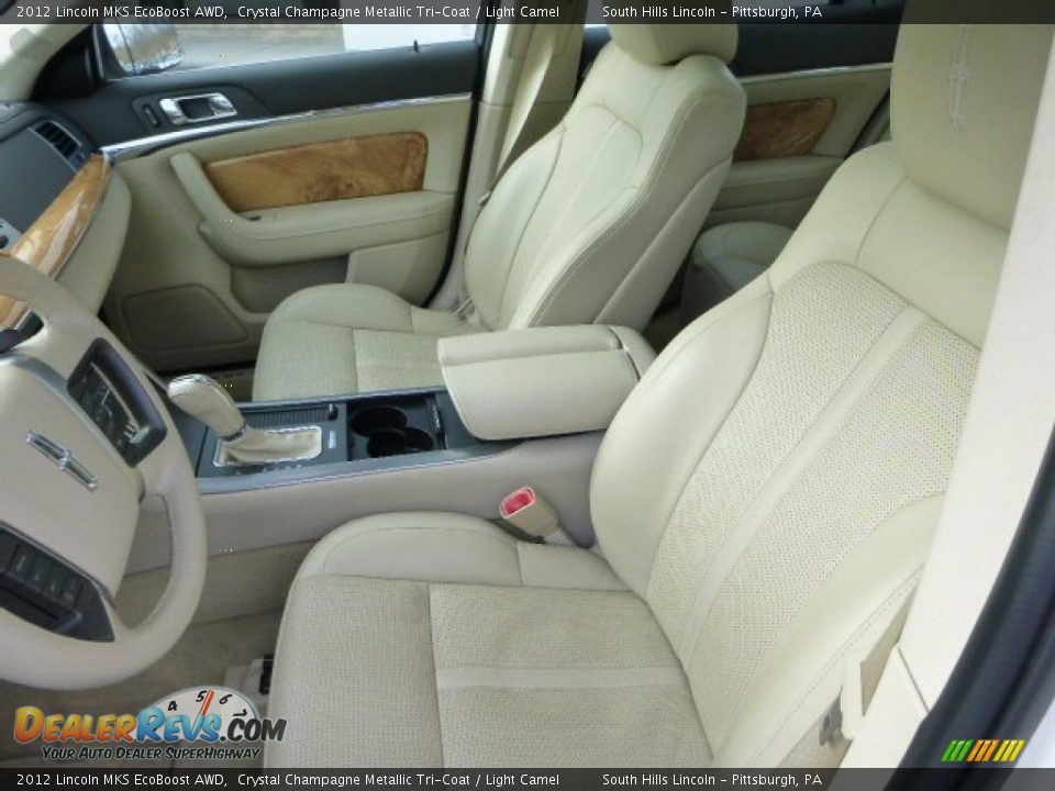2012 Lincoln MKS EcoBoost AWD Crystal Champagne Metallic Tri-Coat / Light Camel Photo #15