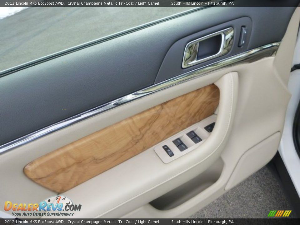 2012 Lincoln MKS EcoBoost AWD Crystal Champagne Metallic Tri-Coat / Light Camel Photo #18