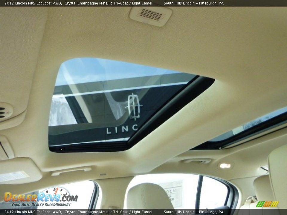2012 Lincoln MKS EcoBoost AWD Crystal Champagne Metallic Tri-Coat / Light Camel Photo #20