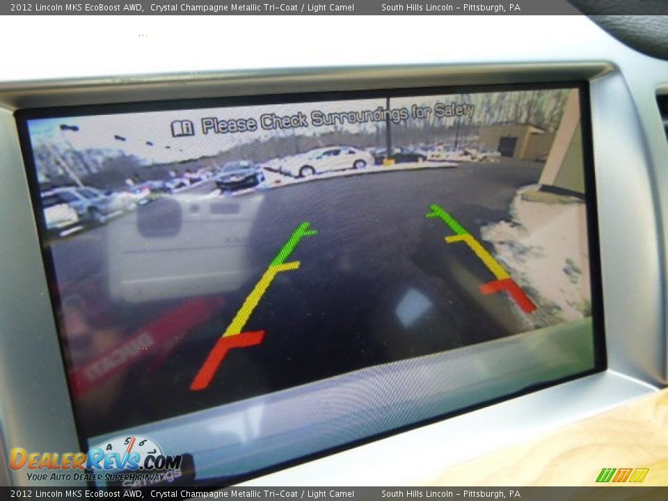 2012 Lincoln MKS EcoBoost AWD Crystal Champagne Metallic Tri-Coat / Light Camel Photo #25