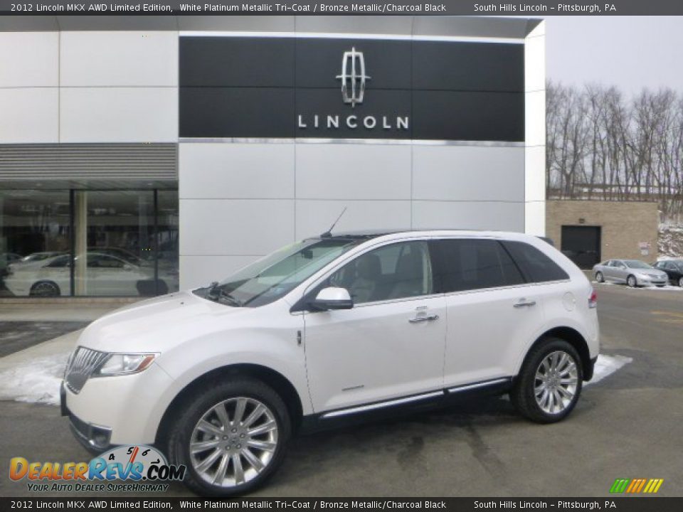 2012 Lincoln MKX AWD Limited Edition White Platinum Metallic Tri-Coat / Bronze Metallic/Charcoal Black Photo #1