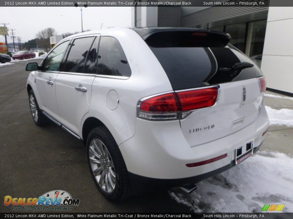 2012 Lincoln MKX AWD Limited Edition White Platinum Metallic Tri-Coat / Bronze Metallic/Charcoal Black Photo #3