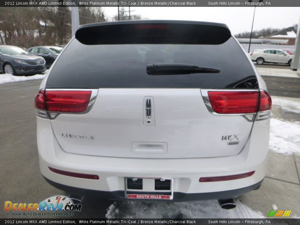 2012 Lincoln MKX AWD Limited Edition White Platinum Metallic Tri-Coat / Bronze Metallic/Charcoal Black Photo #4