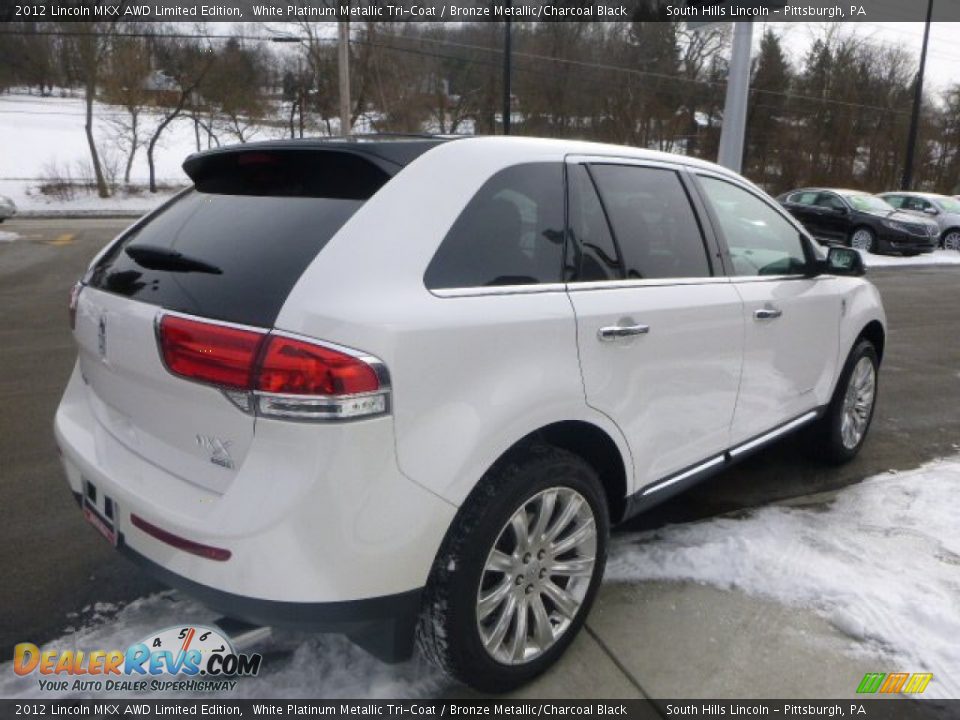 2012 Lincoln MKX AWD Limited Edition White Platinum Metallic Tri-Coat / Bronze Metallic/Charcoal Black Photo #5