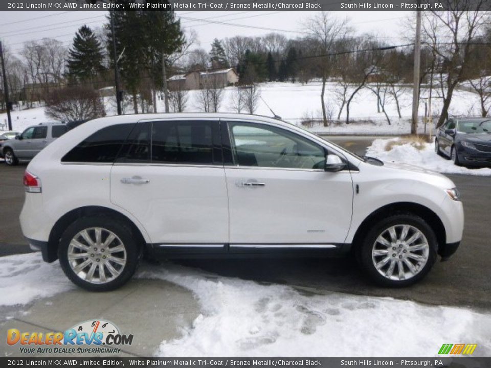2012 Lincoln MKX AWD Limited Edition White Platinum Metallic Tri-Coat / Bronze Metallic/Charcoal Black Photo #6