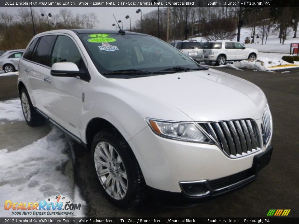 2012 Lincoln MKX AWD Limited Edition White Platinum Metallic Tri-Coat / Bronze Metallic/Charcoal Black Photo #7