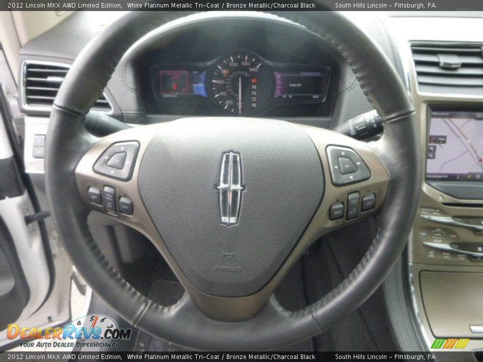 2012 Lincoln MKX AWD Limited Edition White Platinum Metallic Tri-Coat / Bronze Metallic/Charcoal Black Photo #20