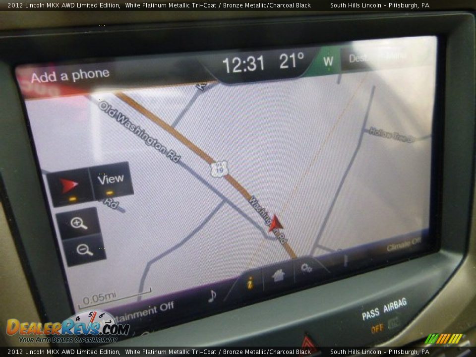 2012 Lincoln MKX AWD Limited Edition White Platinum Metallic Tri-Coat / Bronze Metallic/Charcoal Black Photo #21