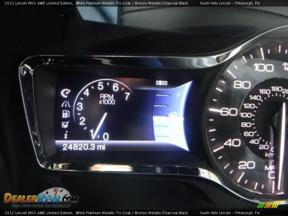 2012 Lincoln MKX AWD Limited Edition White Platinum Metallic Tri-Coat / Bronze Metallic/Charcoal Black Photo #24