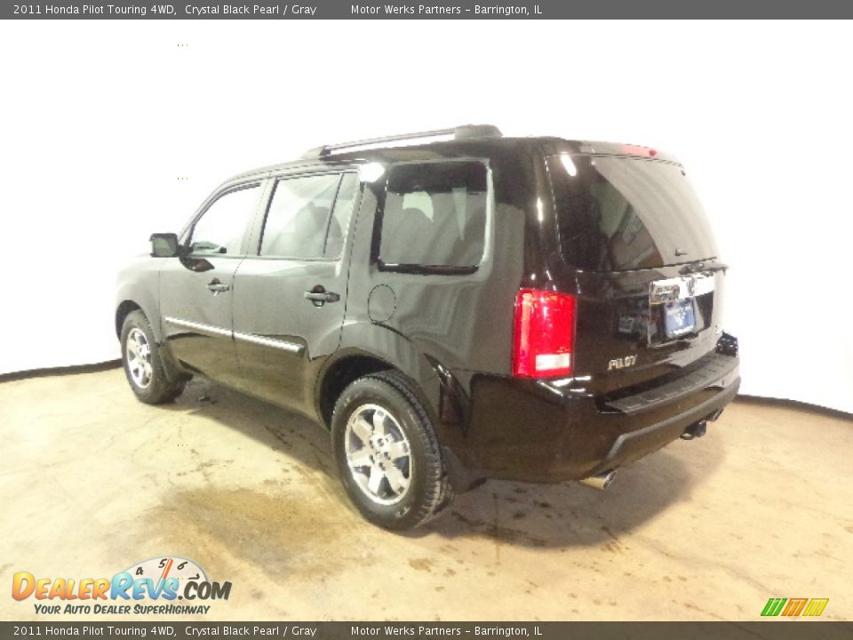 2011 Honda Pilot Touring 4WD Crystal Black Pearl / Gray Photo #14