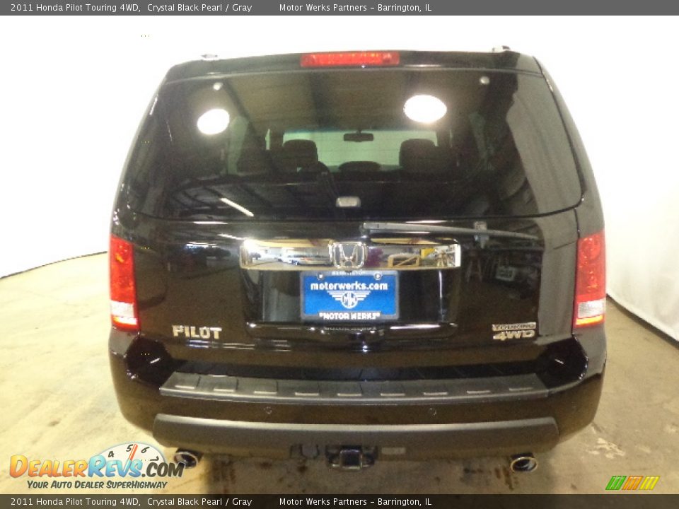 2011 Honda Pilot Touring 4WD Crystal Black Pearl / Gray Photo #15