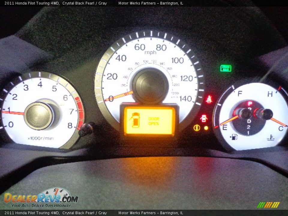 2011 Honda Pilot Touring 4WD Crystal Black Pearl / Gray Photo #23