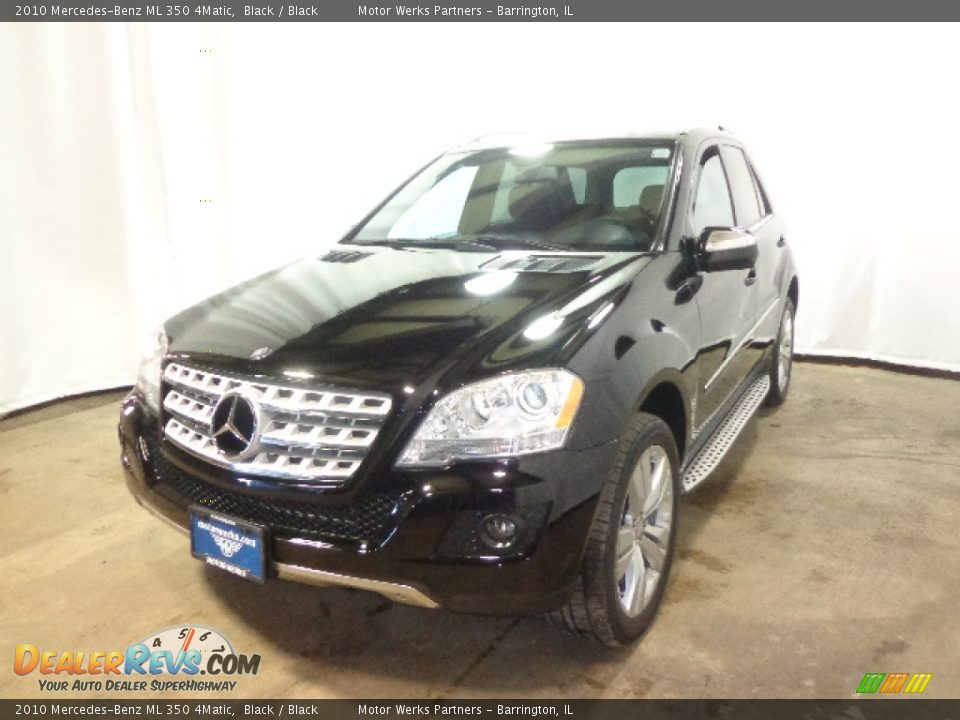 2010 Mercedes-Benz ML 350 4Matic Black / Black Photo #3