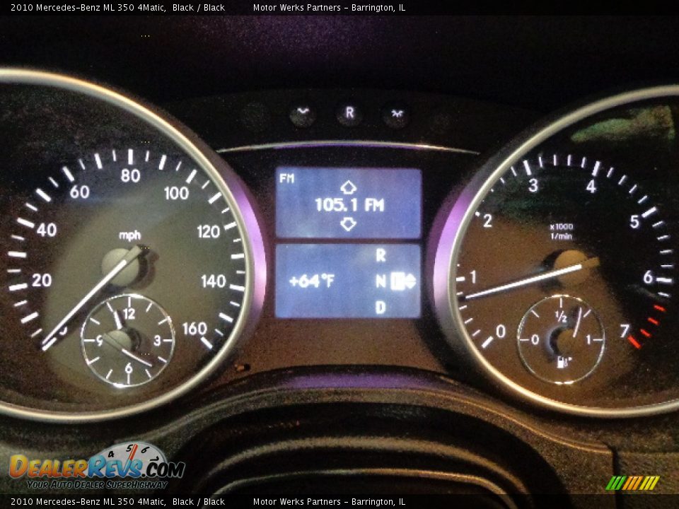 2010 Mercedes-Benz ML 350 4Matic Black / Black Photo #21