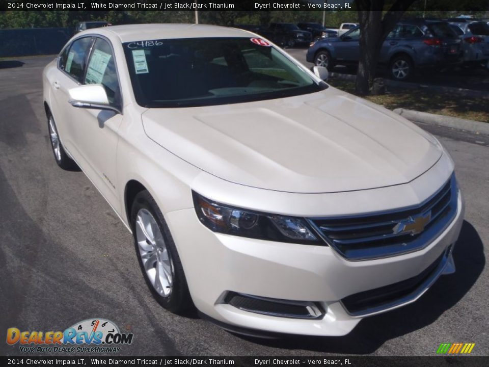 2014 Chevrolet Impala LT White Diamond Tricoat / Jet Black/Dark Titanium Photo #1
