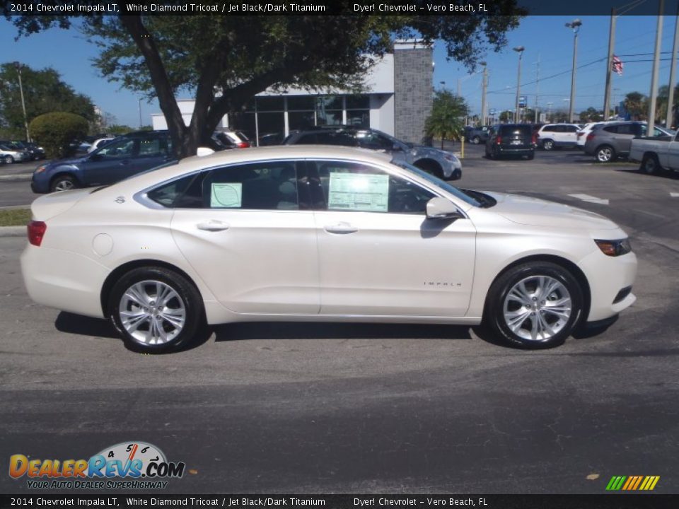 2014 Chevrolet Impala LT White Diamond Tricoat / Jet Black/Dark Titanium Photo #7