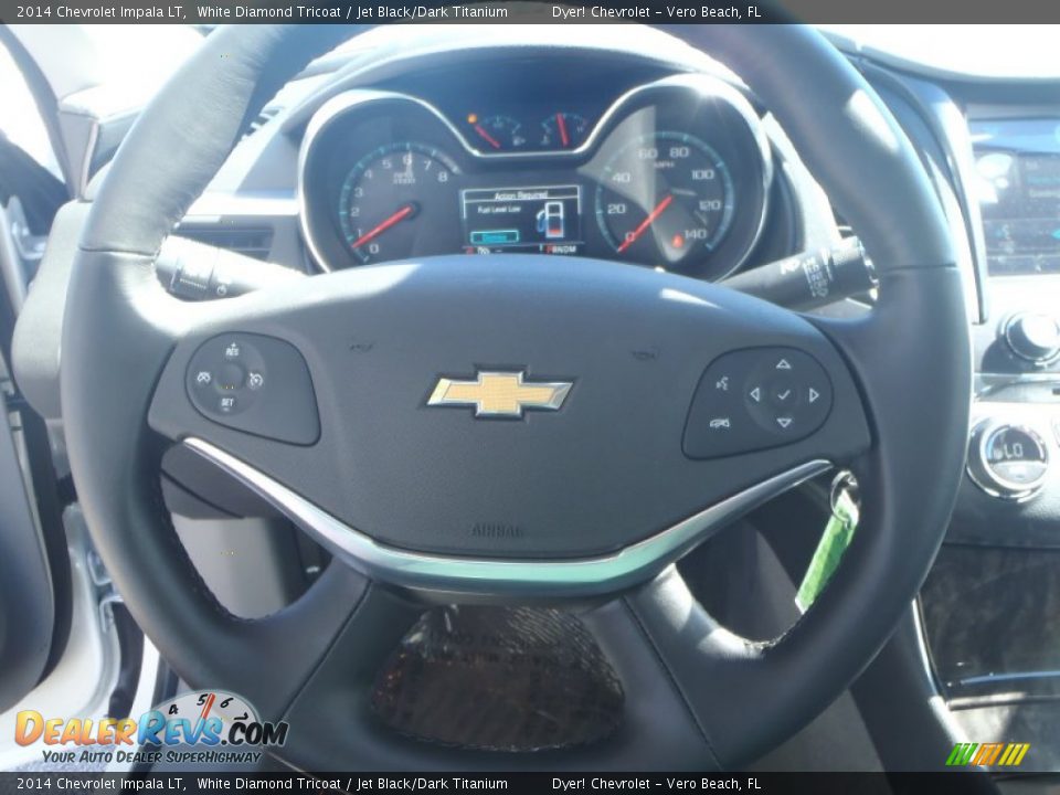 2014 Chevrolet Impala LT White Diamond Tricoat / Jet Black/Dark Titanium Photo #14